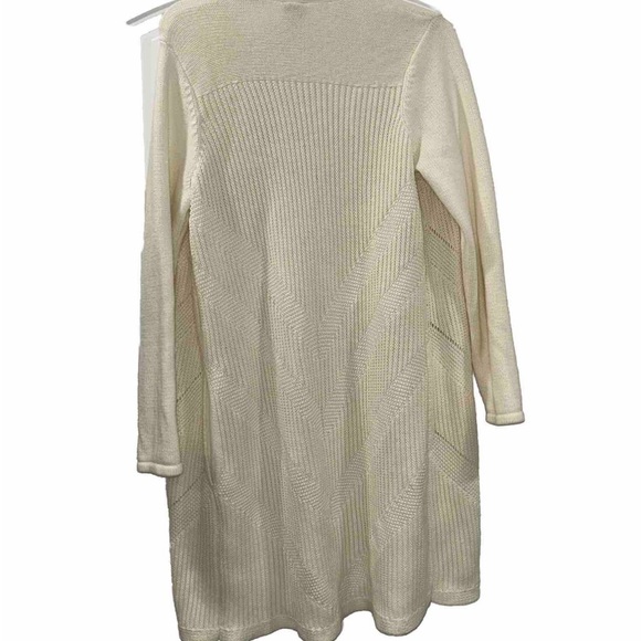 Chico’s Open Knit Duster Cardigan Women’s Medium - Picture 2 of 7
